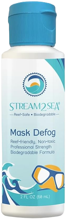 STREAM 2 SEA Mask Defog, Reef Friendly Defogger Coating Anti Fog Mask for Glasses, Snorkel Mask, Scuba Divers, Ski Goggles and Sports Glasses Equipment