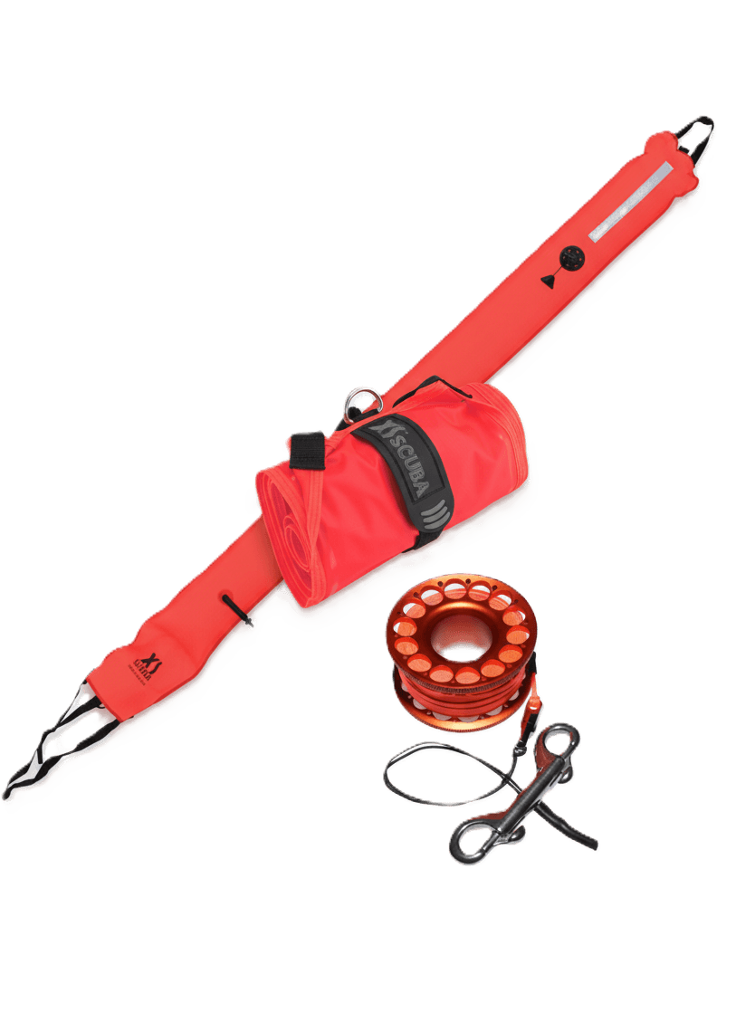 XS Scuba Safety Sausage 7ft with Finger Reel